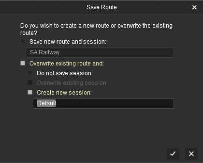 Save Route with Session