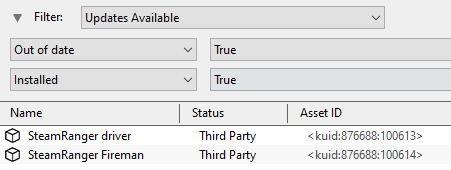 Third Party available updates
