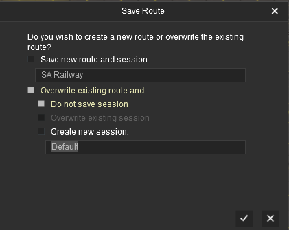 Save Route with no Session