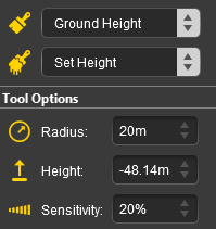 Height brush options