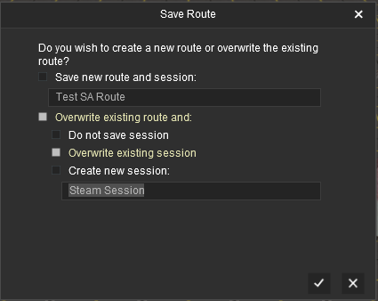 Save Route and Session