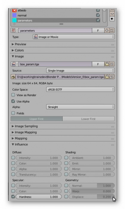 Blender PBRMetal parameters setting.jpg