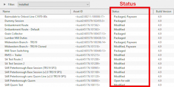 Content Manager Display - Status